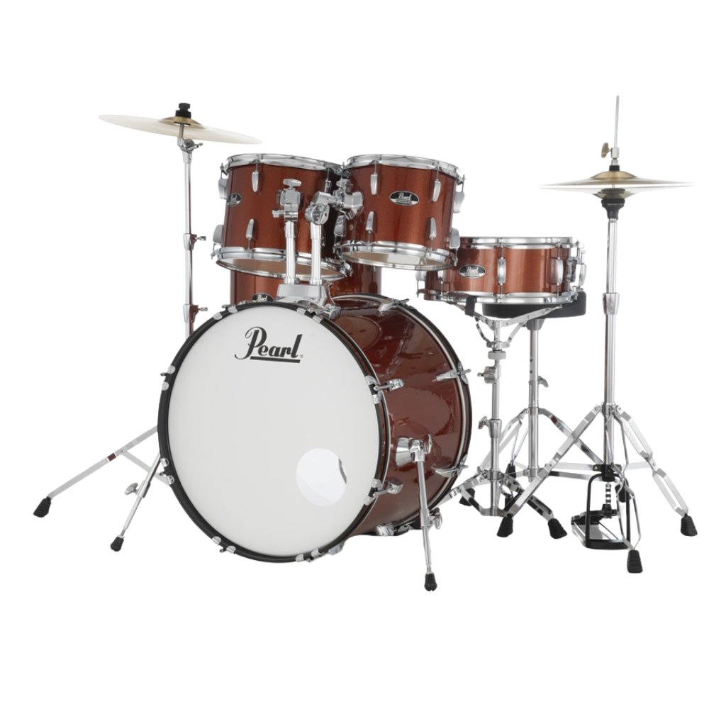 Pearl Roadshow 22" 5pc Drum Kit Package with Cymbals - Burnt Orange Sparkle Acoustic Drums Sky Music