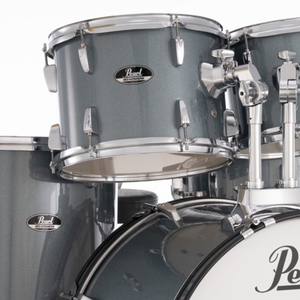 Pearl Roadshow 22" 5pc Drum Kit Package with Cymbals - Charcoal Metallic Acoustic Drums Sky Music