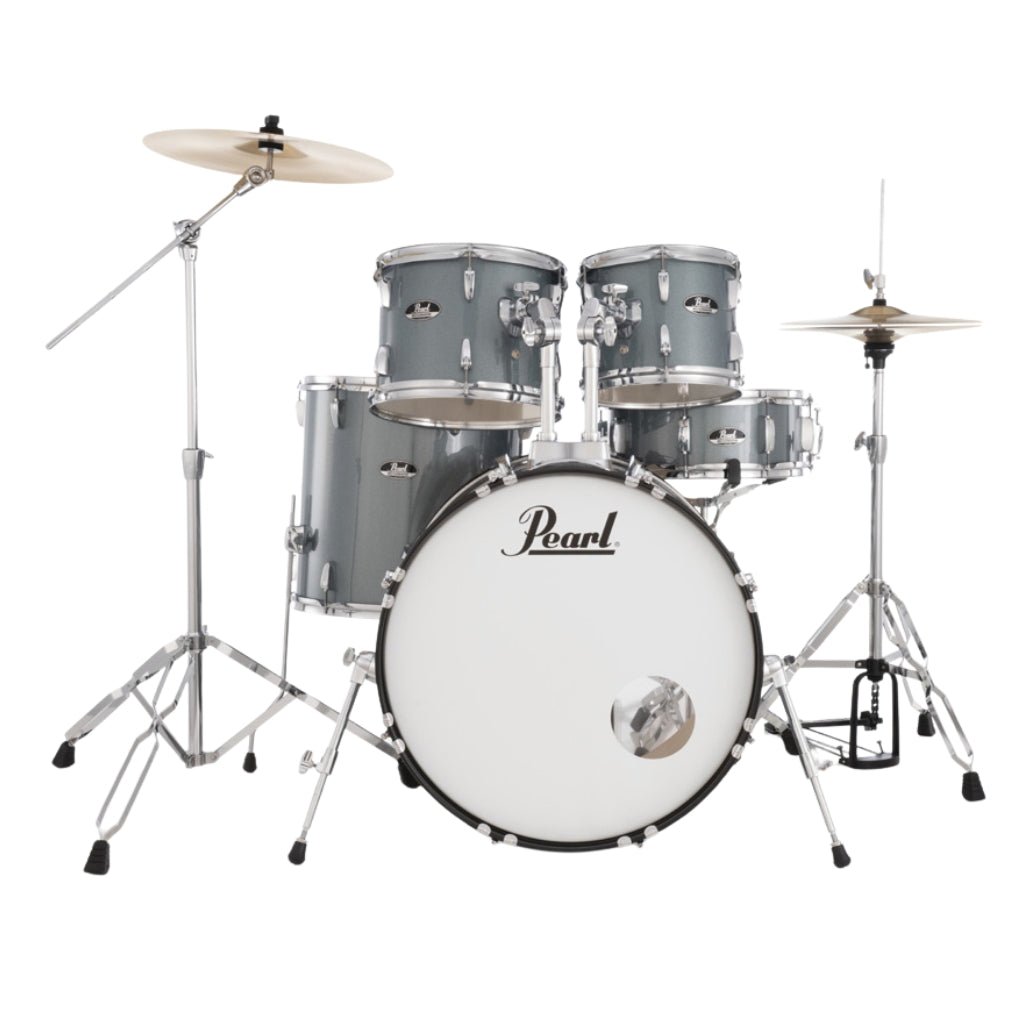 Pearl Roadshow 22" 5pc Drum Kit Package with Cymbals - Charcoal Metallic Acoustic Drums Sky Music