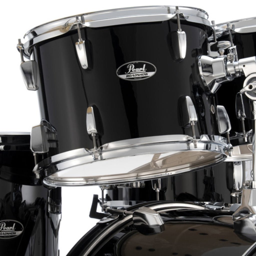 Pearl Roadshow 22" 5pc Drum Kit Package with Cymbals - Jet Black Acoustic Drums Sky Music