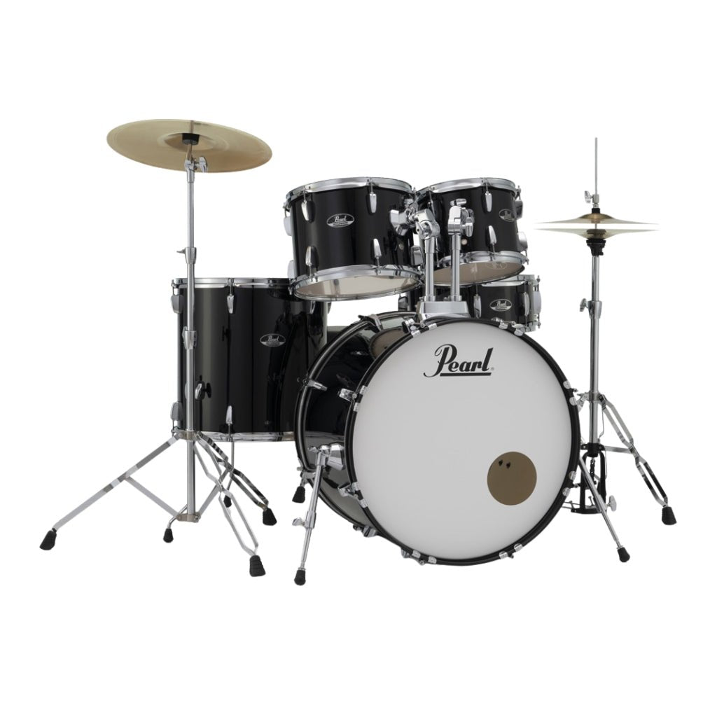 Pearl Roadshow 22" 5pc Drum Kit Package with Cymbals - Jet Black Acoustic Drums Sky Music
