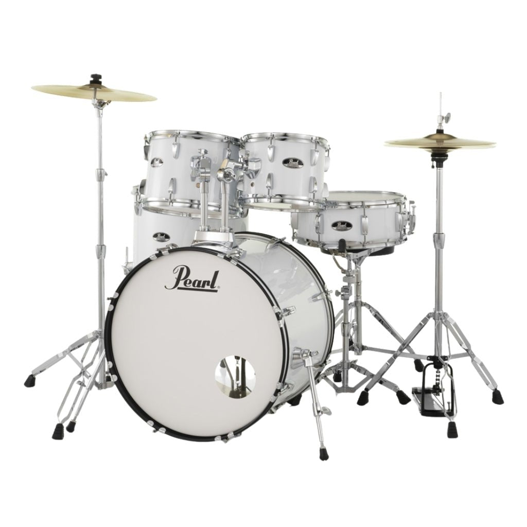 Pearl Roadshow 22" 5pc Drum Kit Package with Cymbals - Pure White Acoustic Drums Sky Music