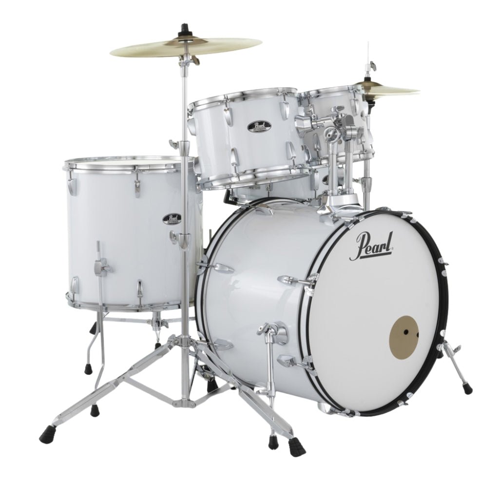 Pearl Roadshow 22" 5pc Drum Kit Package with Cymbals - Pure White Acoustic Drums Sky Music