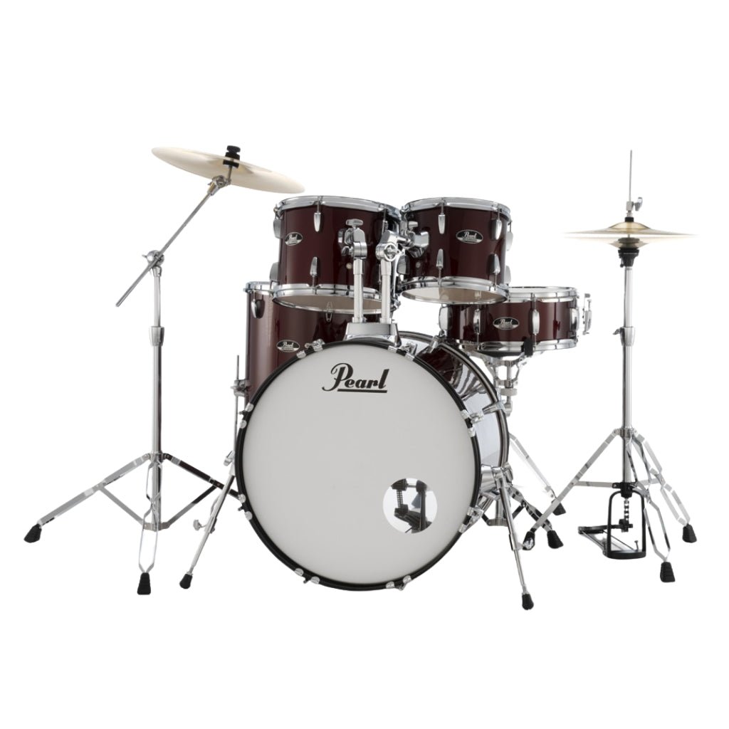 Pearl Roadshow 22" 5pc Drum Kit Package with Cymbals - Red Wine Acoustic Drums Sky Music