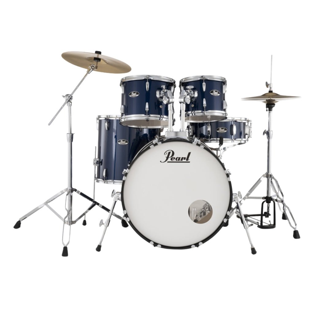 Pearl Roadshow 22" 5pc Drum Kit Package with Cymbals - Royal Blue Metallic Acoustic Drums Sky Music