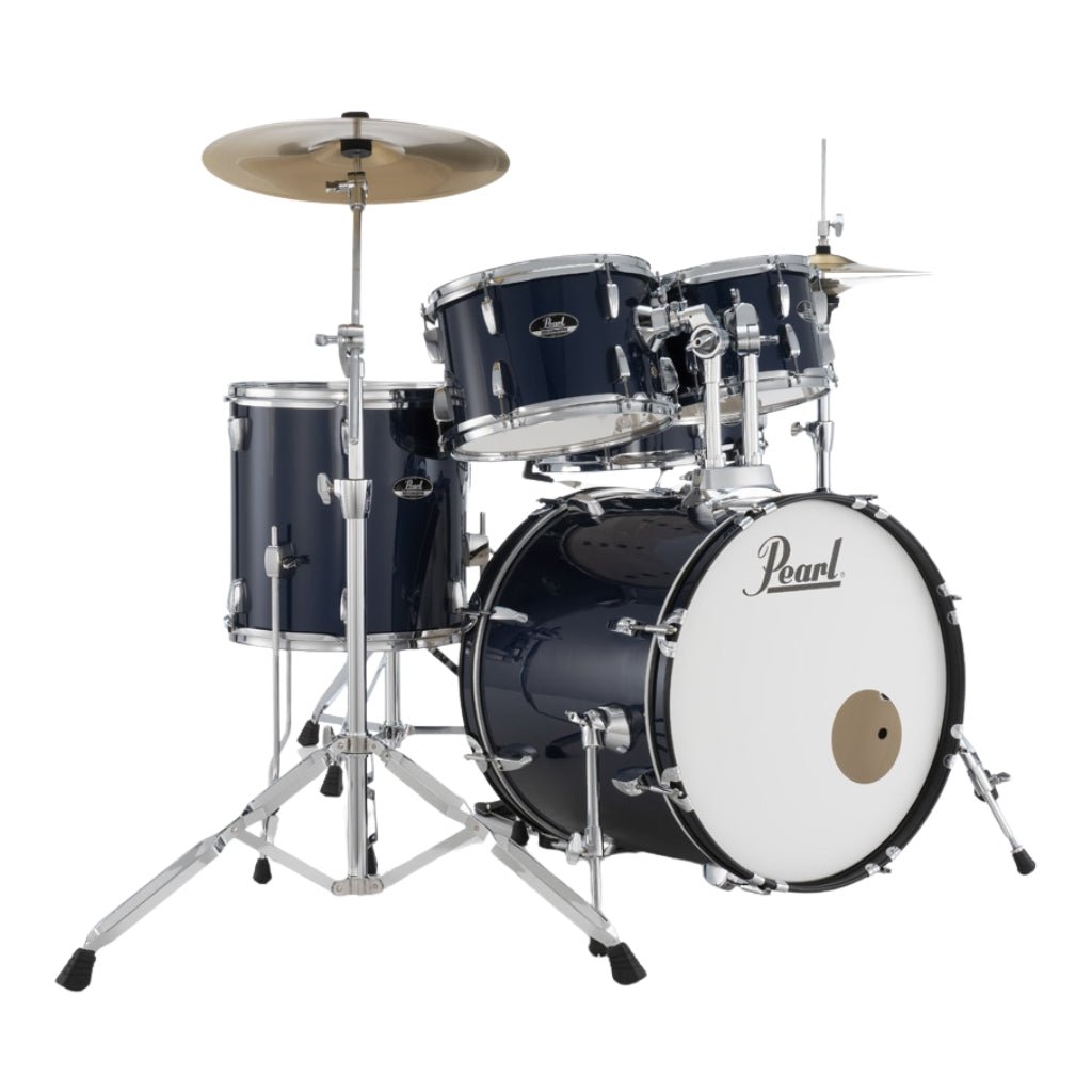 Pearl Roadshow 5-PC Drum Kit w/Hardware & Cyms 20/10/12/14 - Royal Blue Metallic Acoustic Drums Sky Music
