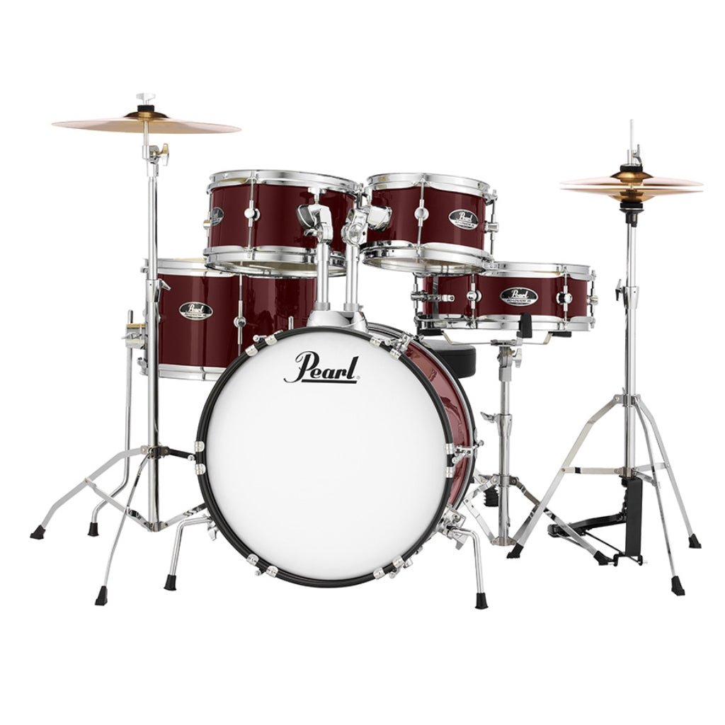Pearl Roadshow Junior 5-Piece Drum Kit w/Hardware - Red Wine Acoustic Drums Sky Music