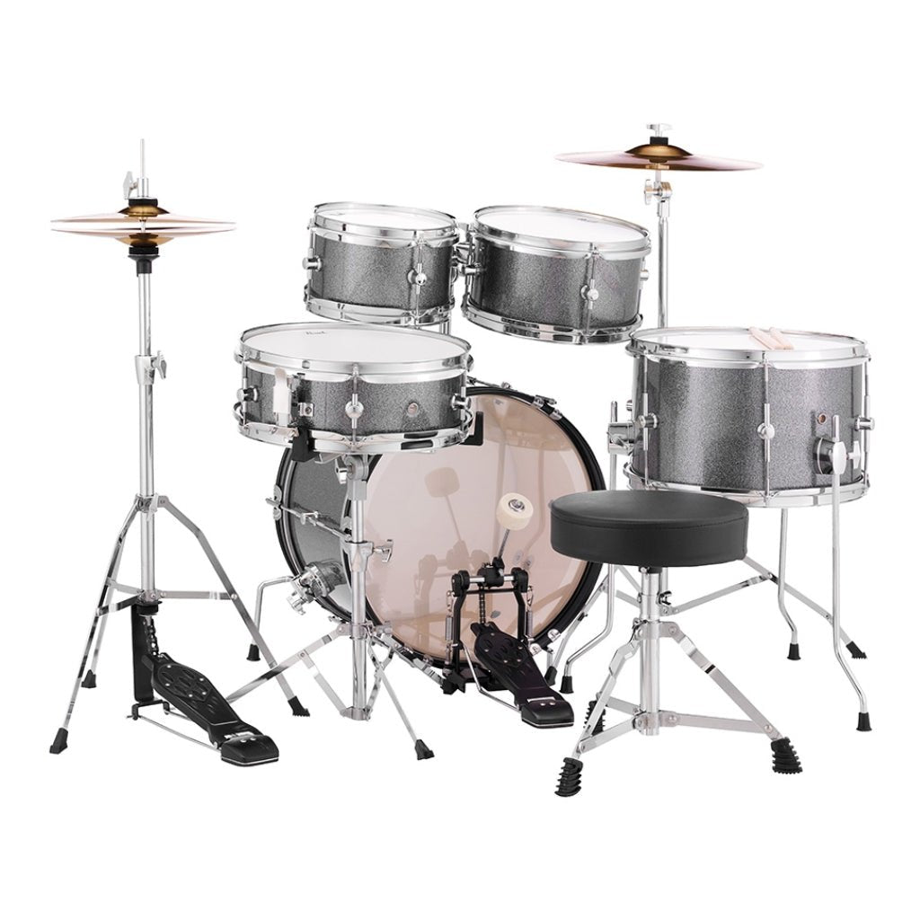 Pearl Roadshow Junior 5pc Drum Kit with Hardware - Grindstone Sparkle Acoustic Drums Sky Music