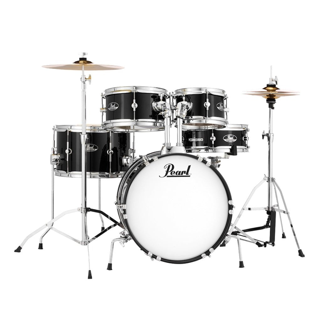 Pearl Roadshow Junior 5pc Drum Kit with Hardware - Jet Black Acoustic Drums Sky Music