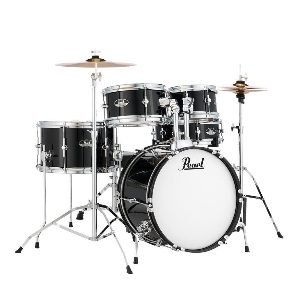 Pearl Roadshow Junior 5pc Drum Kit with Hardware - Jet Black Acoustic Drums Sky Music