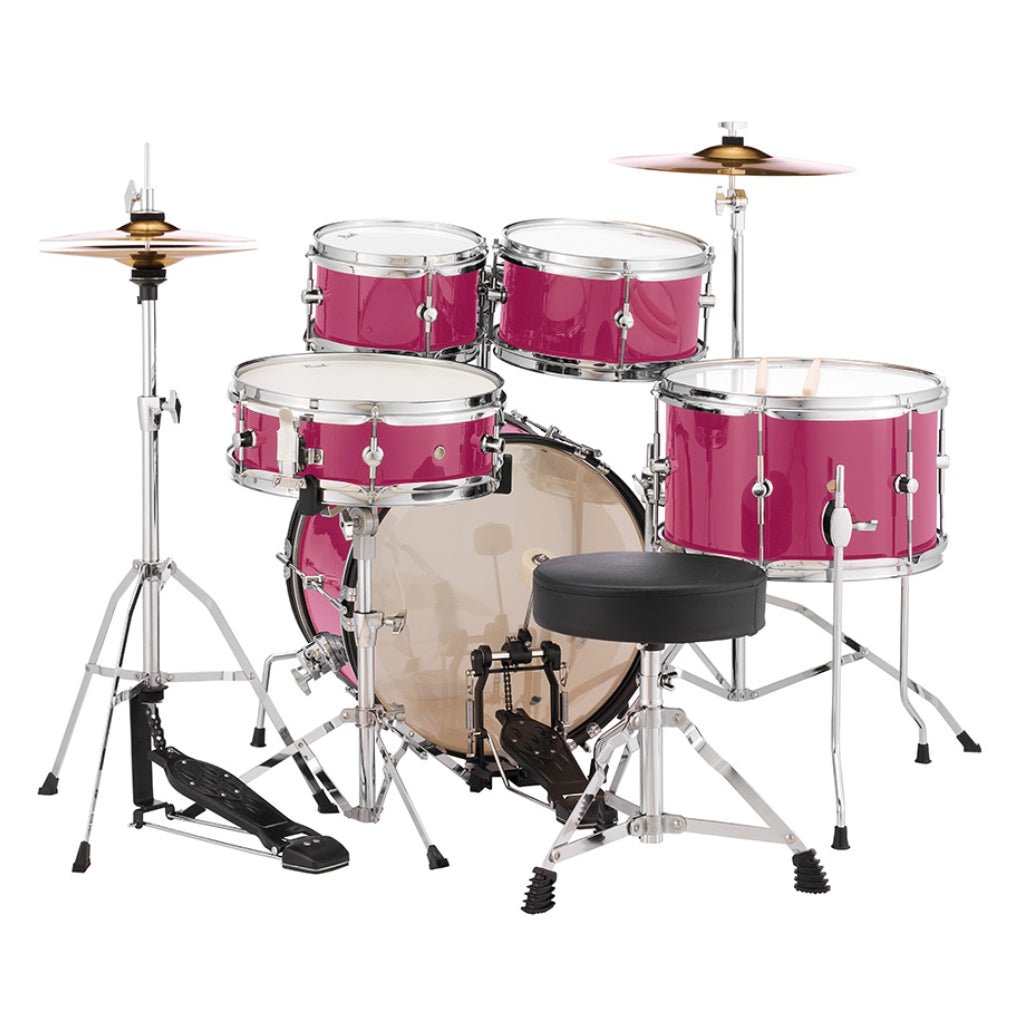 Pearl Roadshow Junior 5pc Drum Kit with Hardware - Pink Metallic Acoustic Drums Sky Music
