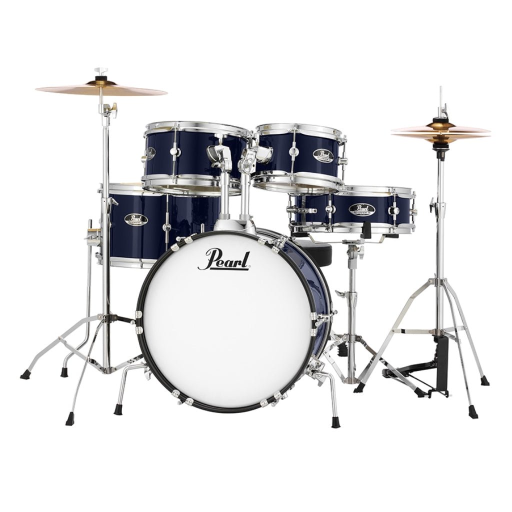 Pearl Roadshow Junior 5pc Drum Kit with Hardware - Royal Blue Metallic Acoustic Drums Sky Music