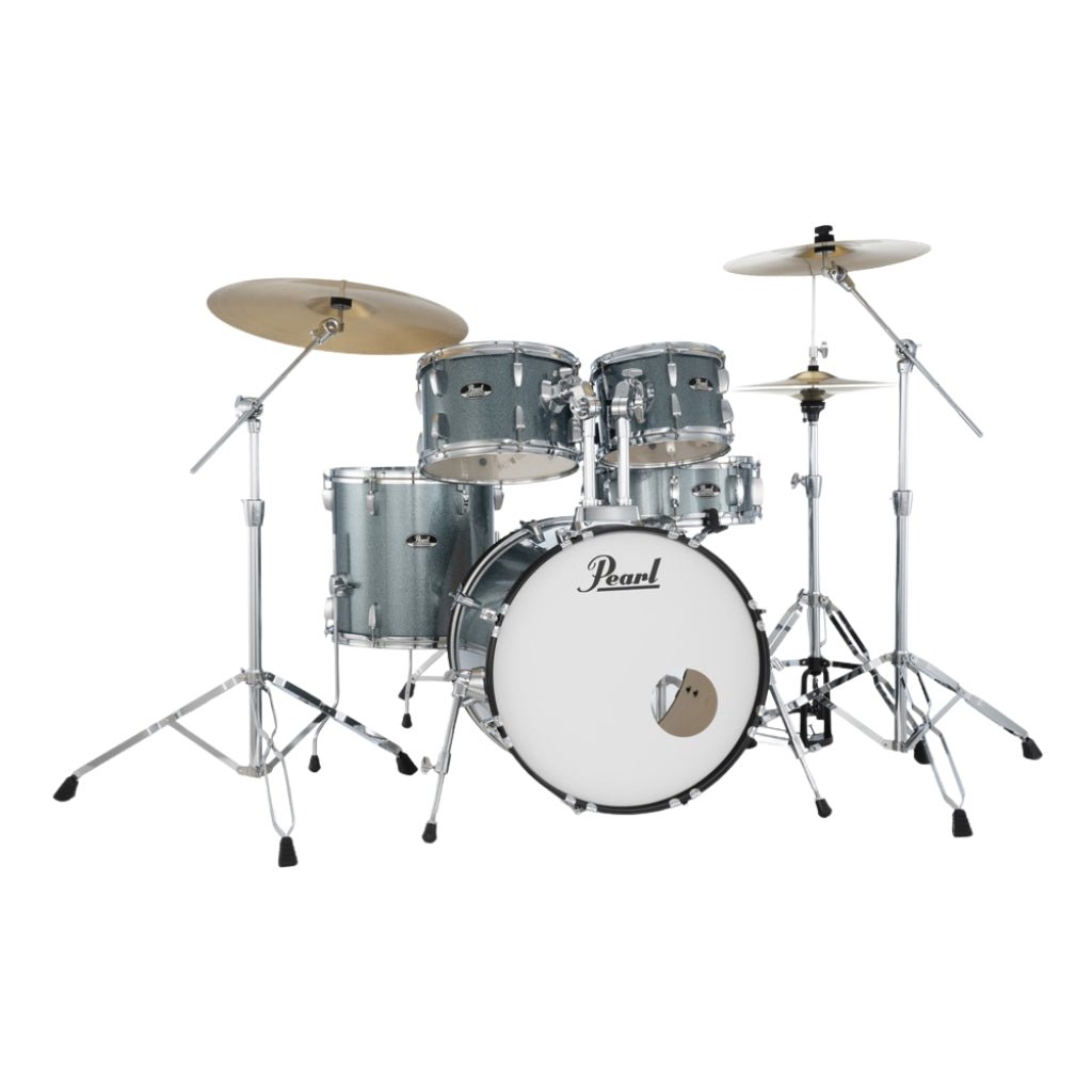 Pearl Roadshow-Plus 5pc 20" with BRD-1 Cymbals Drum Package - Aqua Blue Glitter Acoustic Drums Sky Music