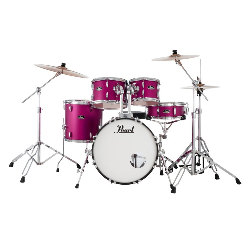 Pearl Roadshow-Plus 5pc 20" with BRD-1 Cymbals Drum Package - Pink Metallic Acoustic Drums Sky Music