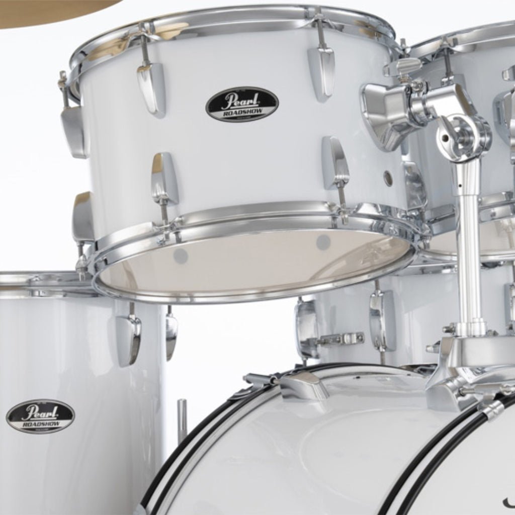 Pearl Roadshow-Plus 5pc 20" with BRD-1 Cymbals Drum Package - Pure White Acoustic Drums Sky Music