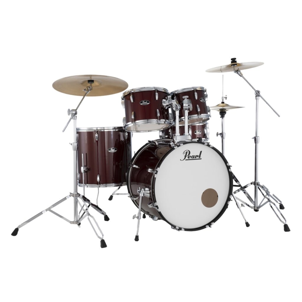 Pearl Roadshow-Plus 5pc 20" with BRD-1 Cymbals Drum Package - Red Wine Acoustic Drums Sky Music
