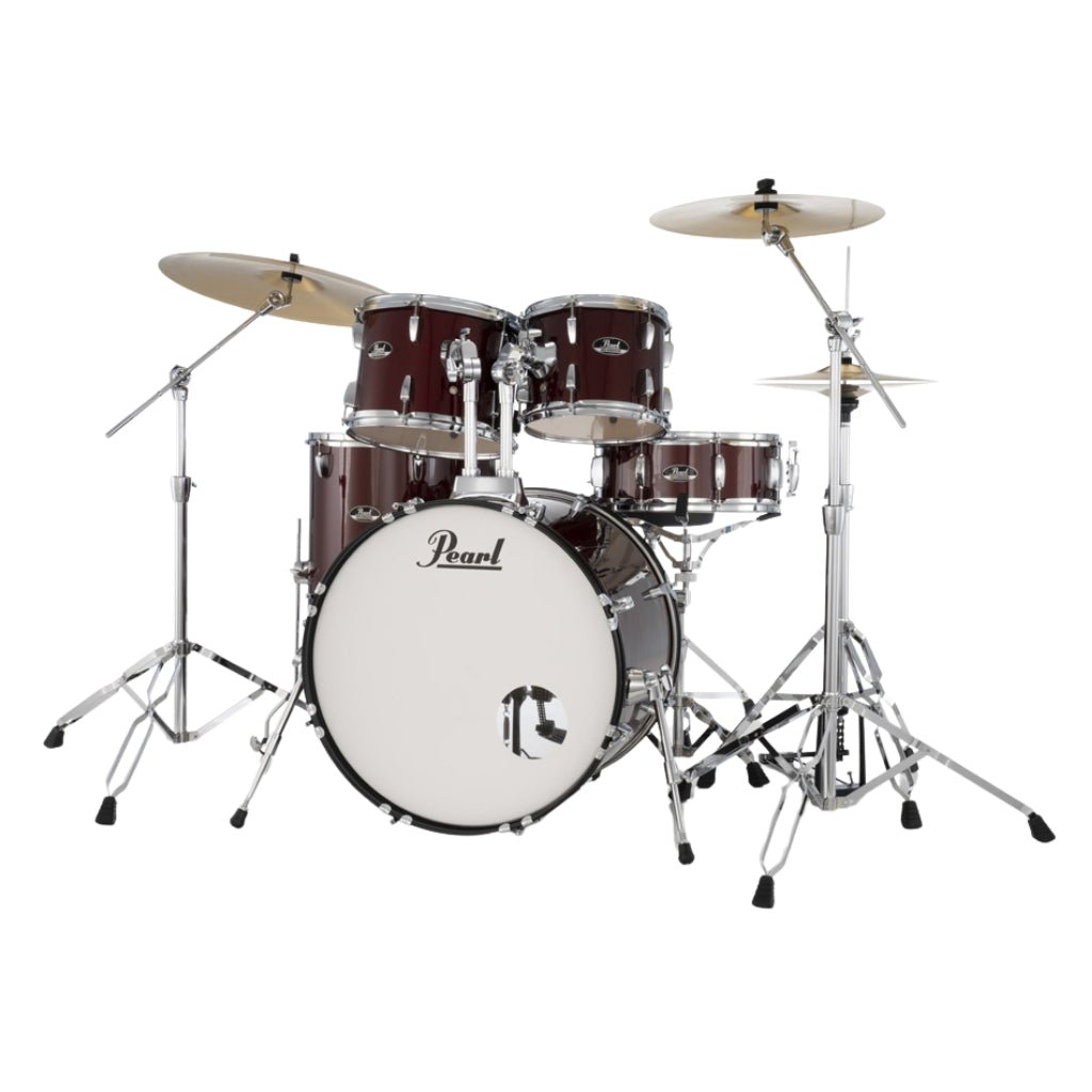 Pearl Roadshow-Plus 5pc 20" with BRD-1 Cymbals Drum Package - Red Wine Acoustic Drums Sky Music