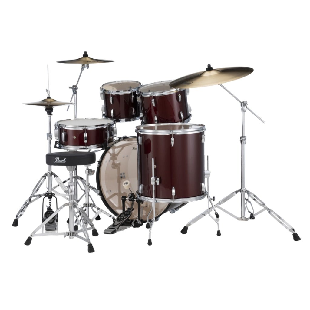 Pearl Roadshow-Plus 5pc 20" with BRD-1 Cymbals Drum Package - Red Wine Acoustic Drums Sky Music