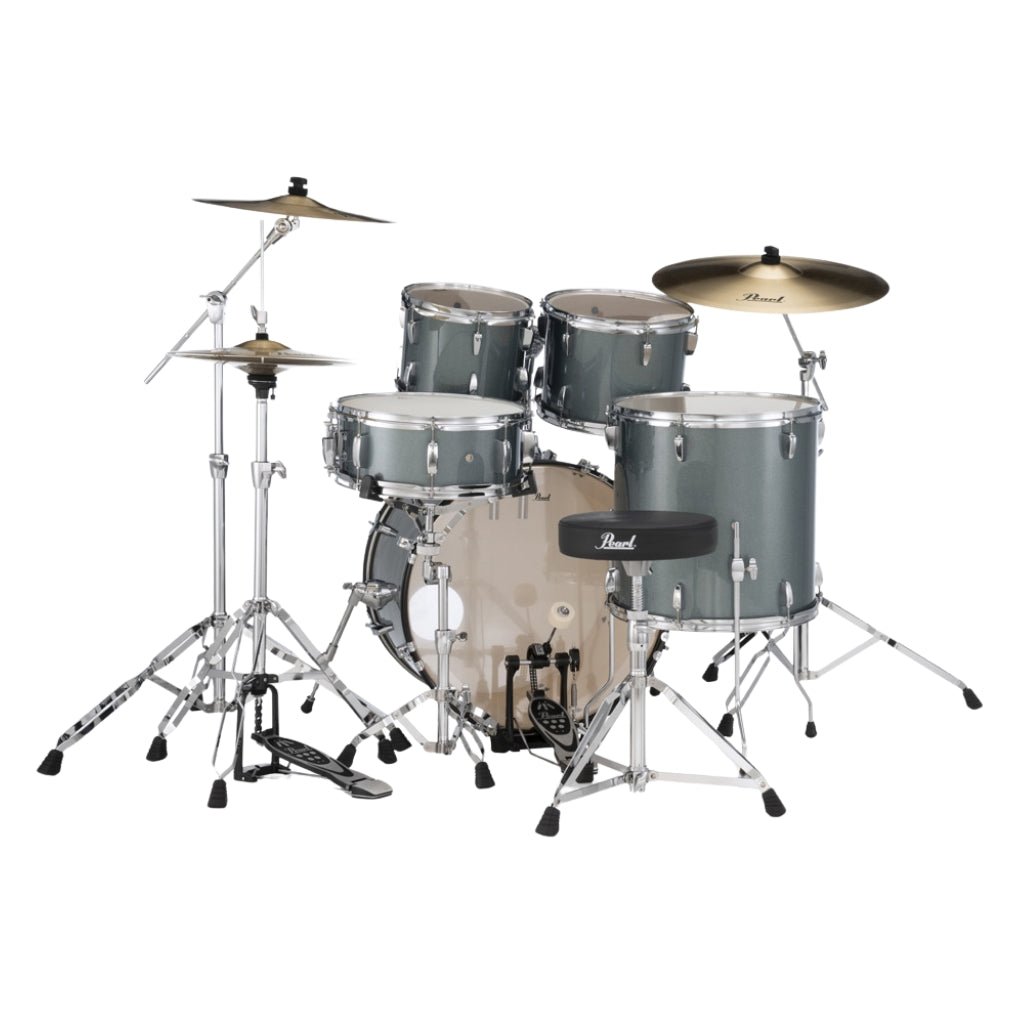 Pearl Roadshow-PLUS 5pc 22" Drum Package with Pearl Cymbals - Charcoal Metallic Acoustic Drums Sky Music