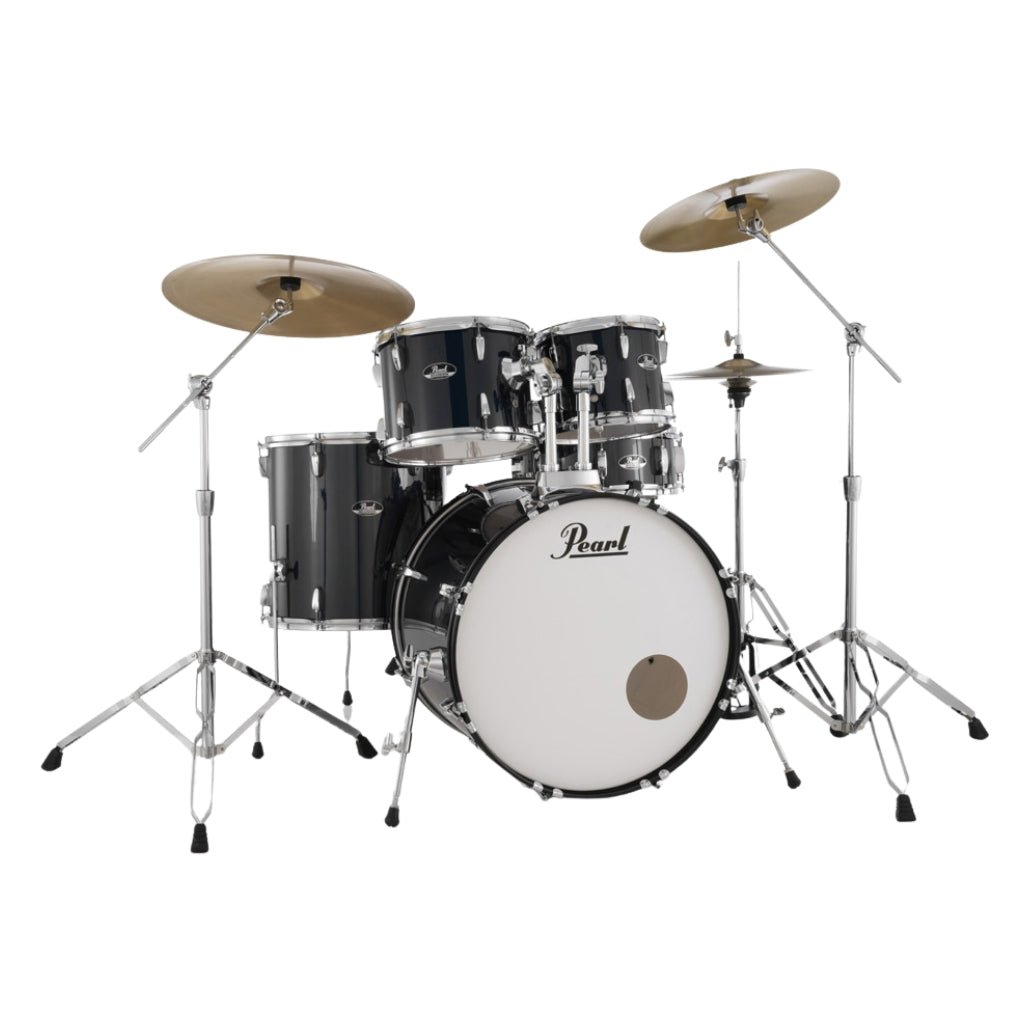 Pearl Roadshow-PLUS 5pc 22" Drum Package with Pearl Cymbals - Jet Black Acoustic Drums Sky Music