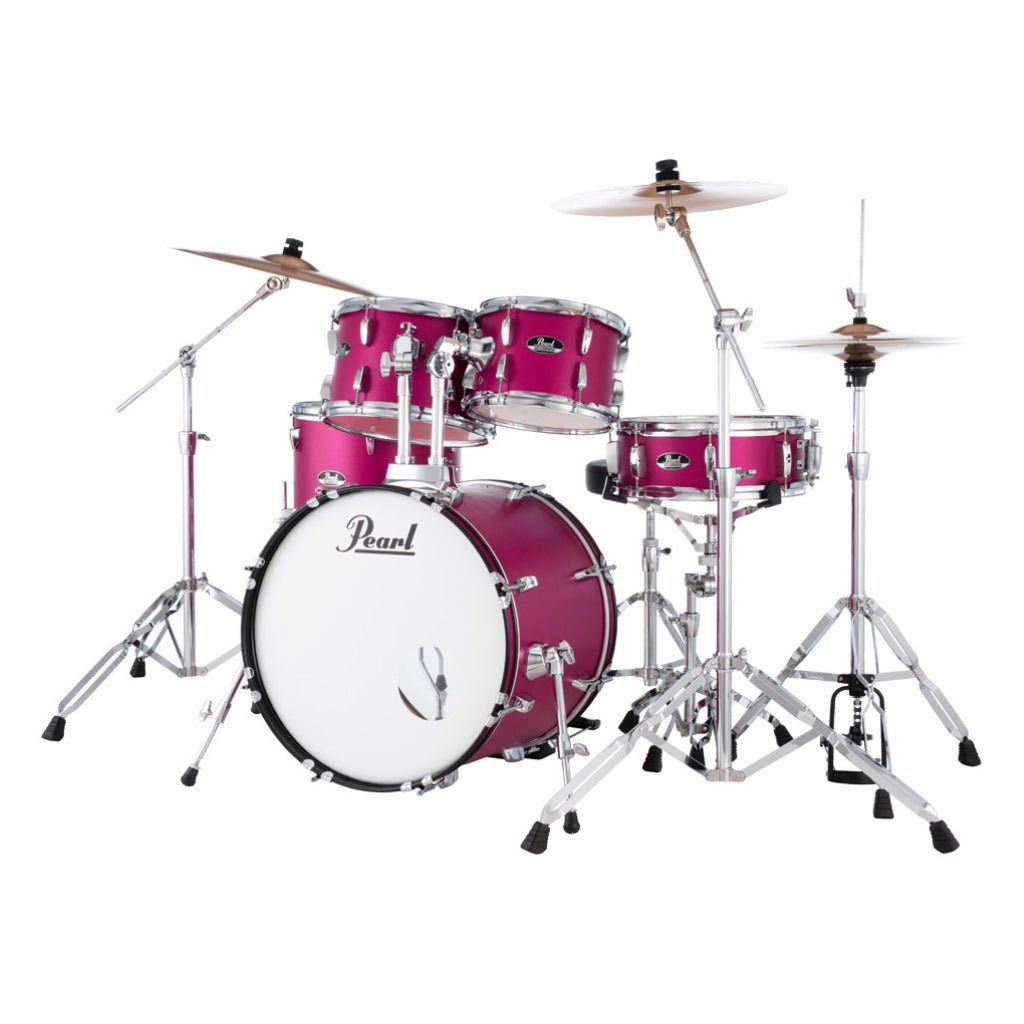 Pearl Roadshow-PLUS 5pc 22" Drum Package with Pearl Cymbals - Pink Metallic Acoustic Drums Sky Music