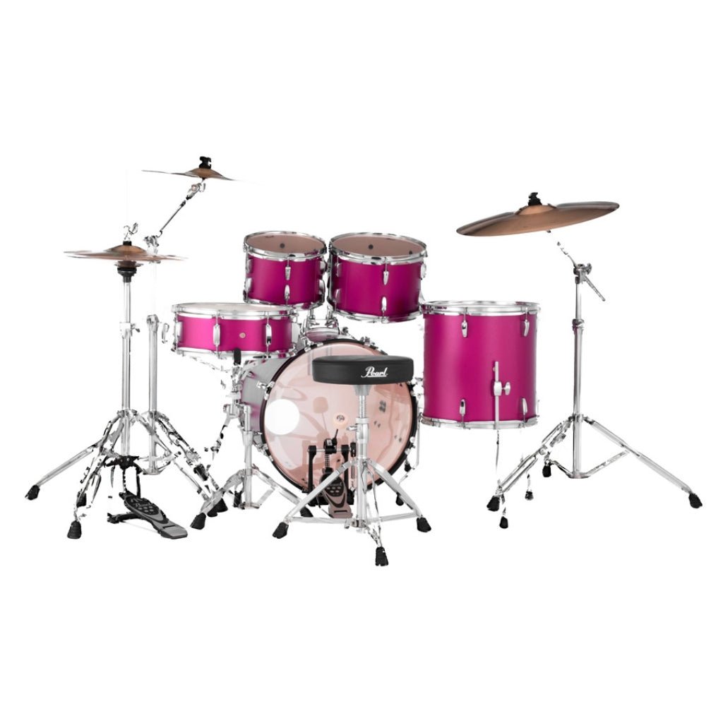 Pearl Roadshow-PLUS 5pc 22" Drum Package with Pearl Cymbals - Pink Metallic Acoustic Drums Sky Music