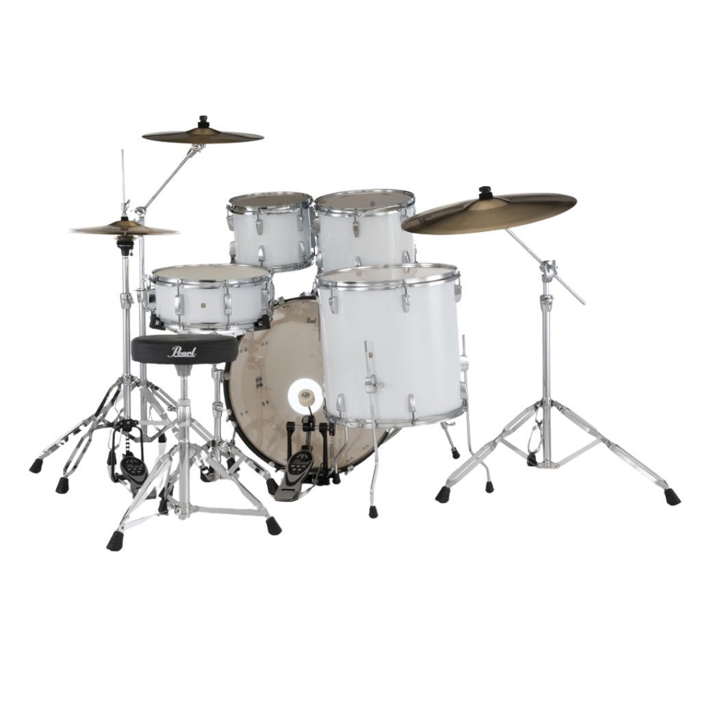 Pearl Roadshow-PLUS 5pc 22" Drum Package with Pearl Cymbals - Pure White Acoustic Drums Sky Music