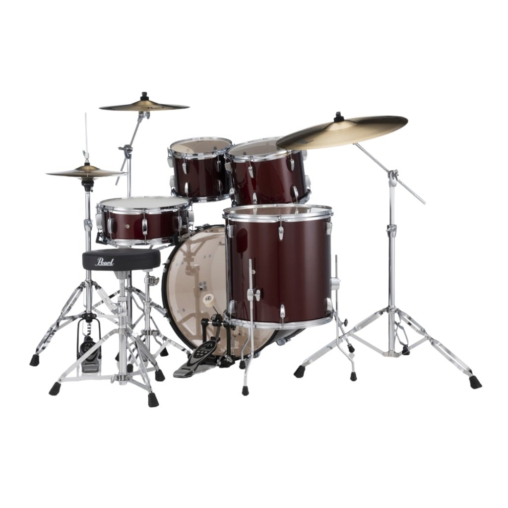 Pearl Roadshow-PLUS 5pc 22" Drum Package with Pearl Cymbals - Red Wine Acoustic Drums Sky Music
