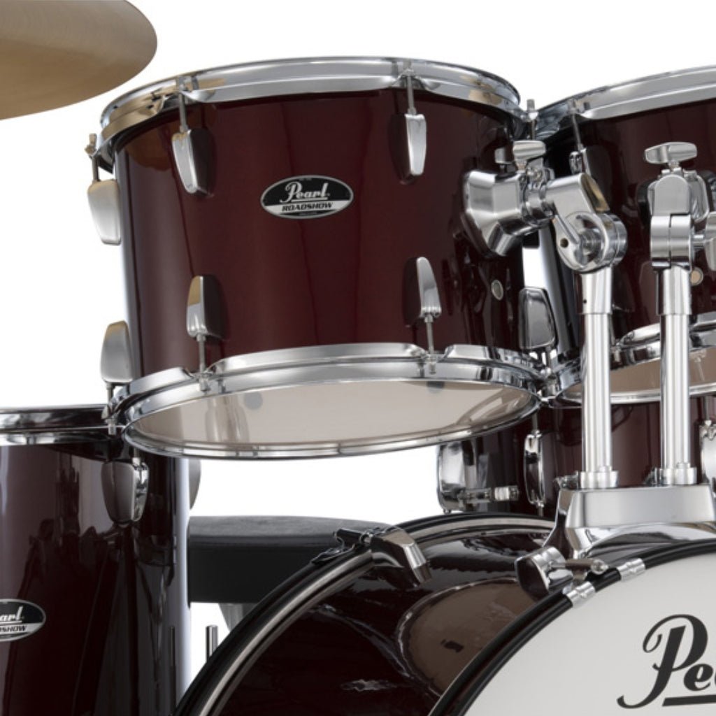 Pearl Roadshow-PLUS 5pc 22" Drum Package with Pearl Cymbals - Red Wine Acoustic Drums Sky Music