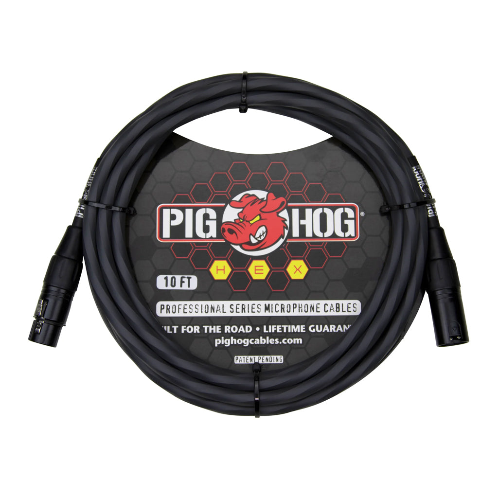 Pig Hog Hex Series Mic Cable 10ft Grey