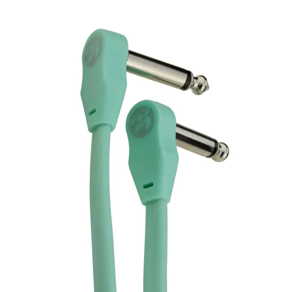 Pig Hog Lil Pigs Low Profile Patch Cable - Seafoam Green, 1-Foot 2-Pack Cables Sky Music