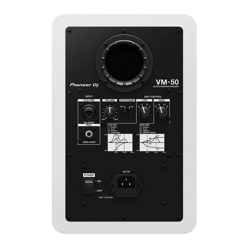 Pioneer DJ VM-50 5" Active Studio Monitor - White Studio Monitors Sky Music