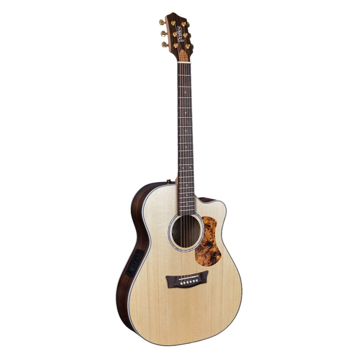 Pratley Studio Series OM Cutaway Model Acoustic Guitar - Natural Semi-Gloss Satin Acoustic Guitars Sky Music