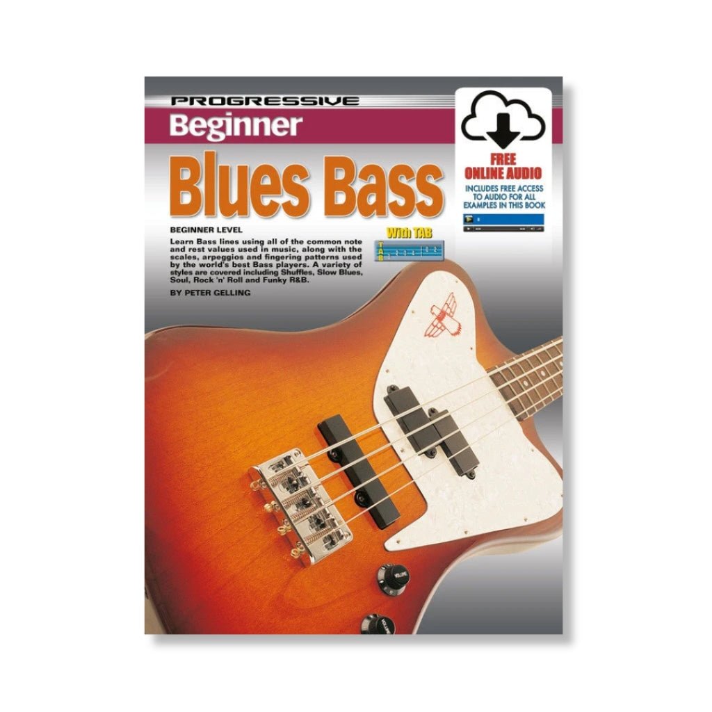 Progressive Beginner Blues Bass - Book/Online Audio Books Sky Music