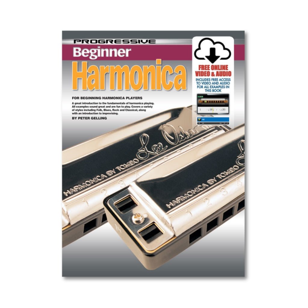 Progressive Beginner Harmonica Book - Online &amp; Audio Books Sky Music