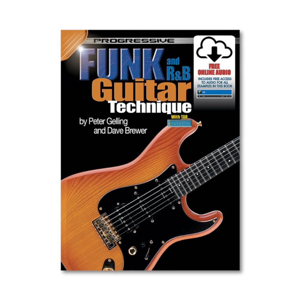 Progressive Funk and R&amp;B Guitar Technique Book - Online &amp; Audio Books Sky Music