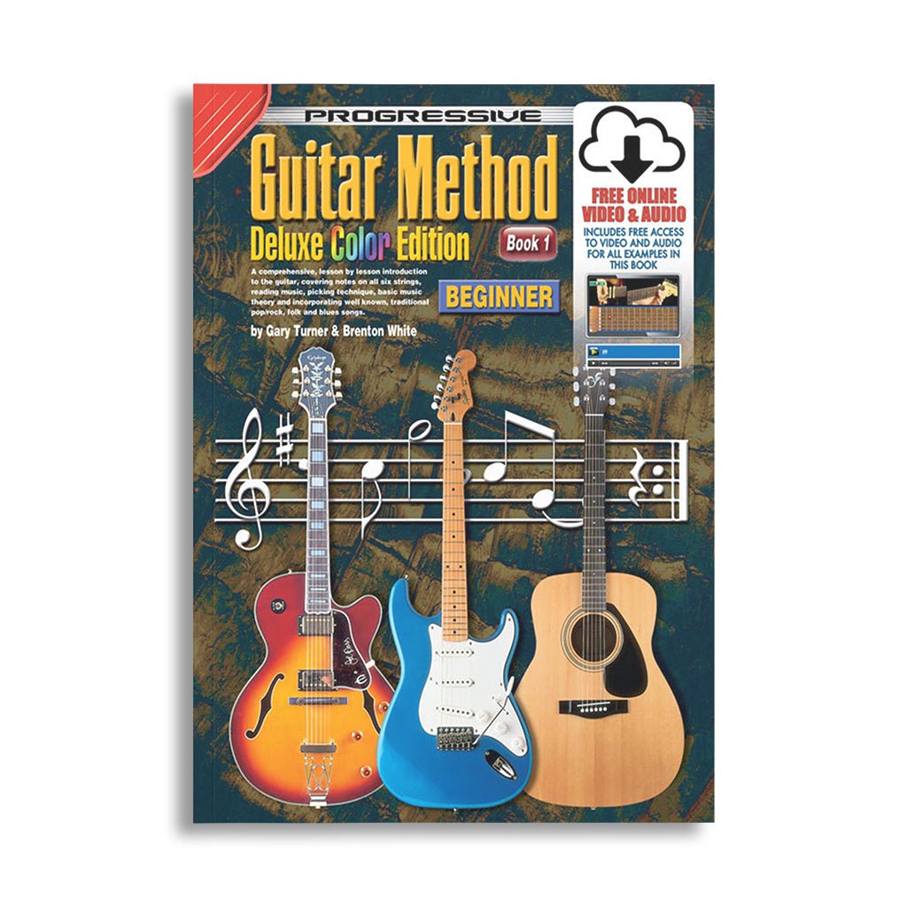 Progressive Guitar Method 1 Deluxe Edition Book/Online Video &amp; Audio Books Sky Music