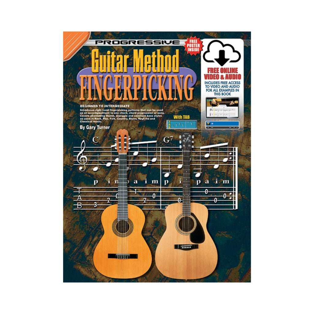 Progressive Guitar Method Fingerpicking Book/Online Video &amp; Audio Books Sky Music