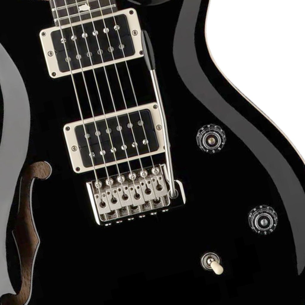 PRS CE24 Semi Hollow Black Top Electric Guitars Sky Music