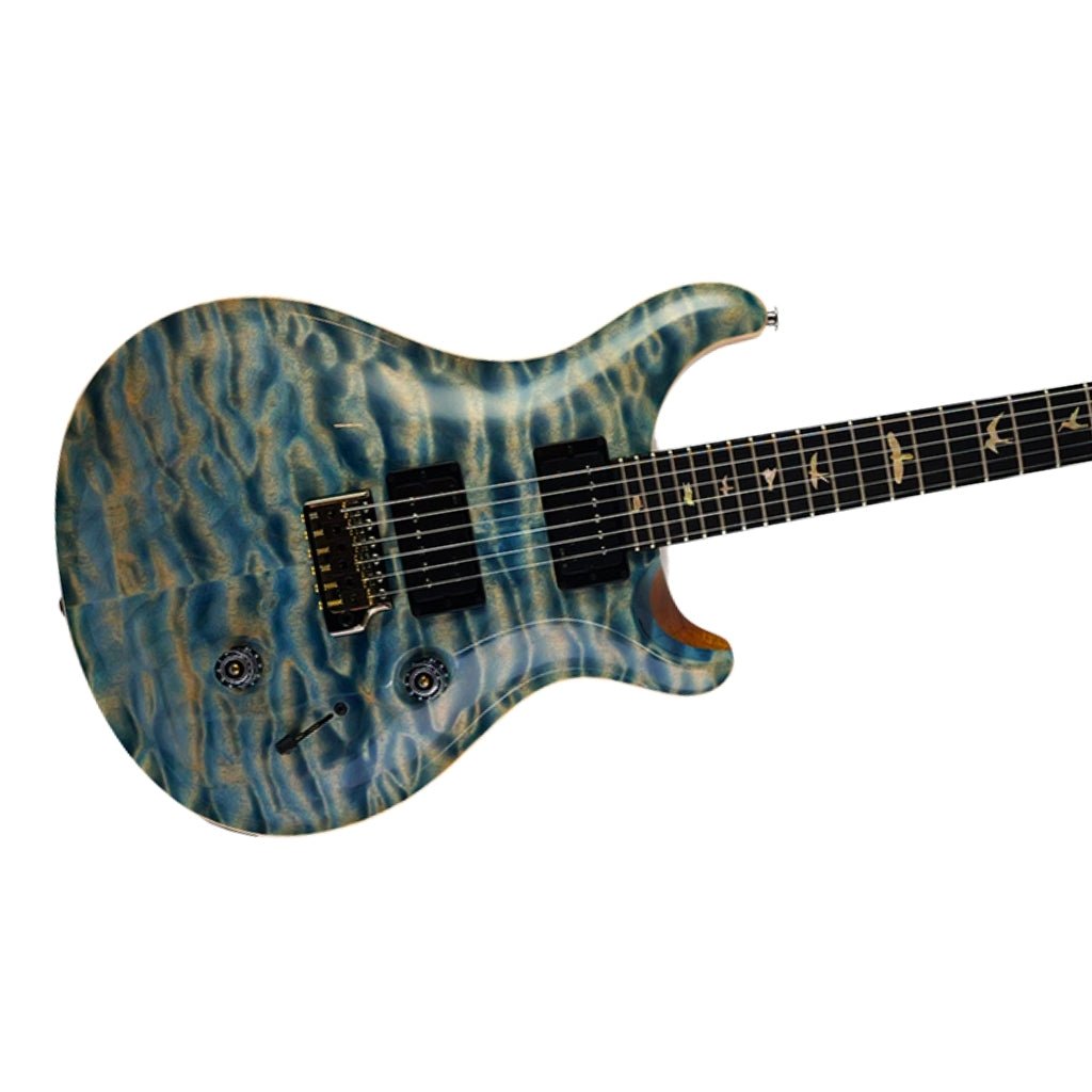 PRS Custom 24 Artist Grade Quilt Maple Top Electric Guitar - Faded Indigo Electric Guitars Sky Music