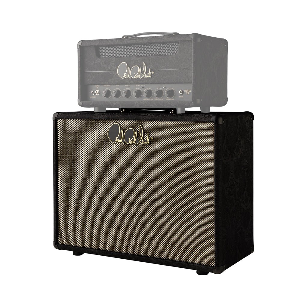 PRS HDRX Limited Edition 1 x 12 Speaker Cabinet - Black Paisley, Salt & Pepper Cloth Speaker Cabinets Sky Music