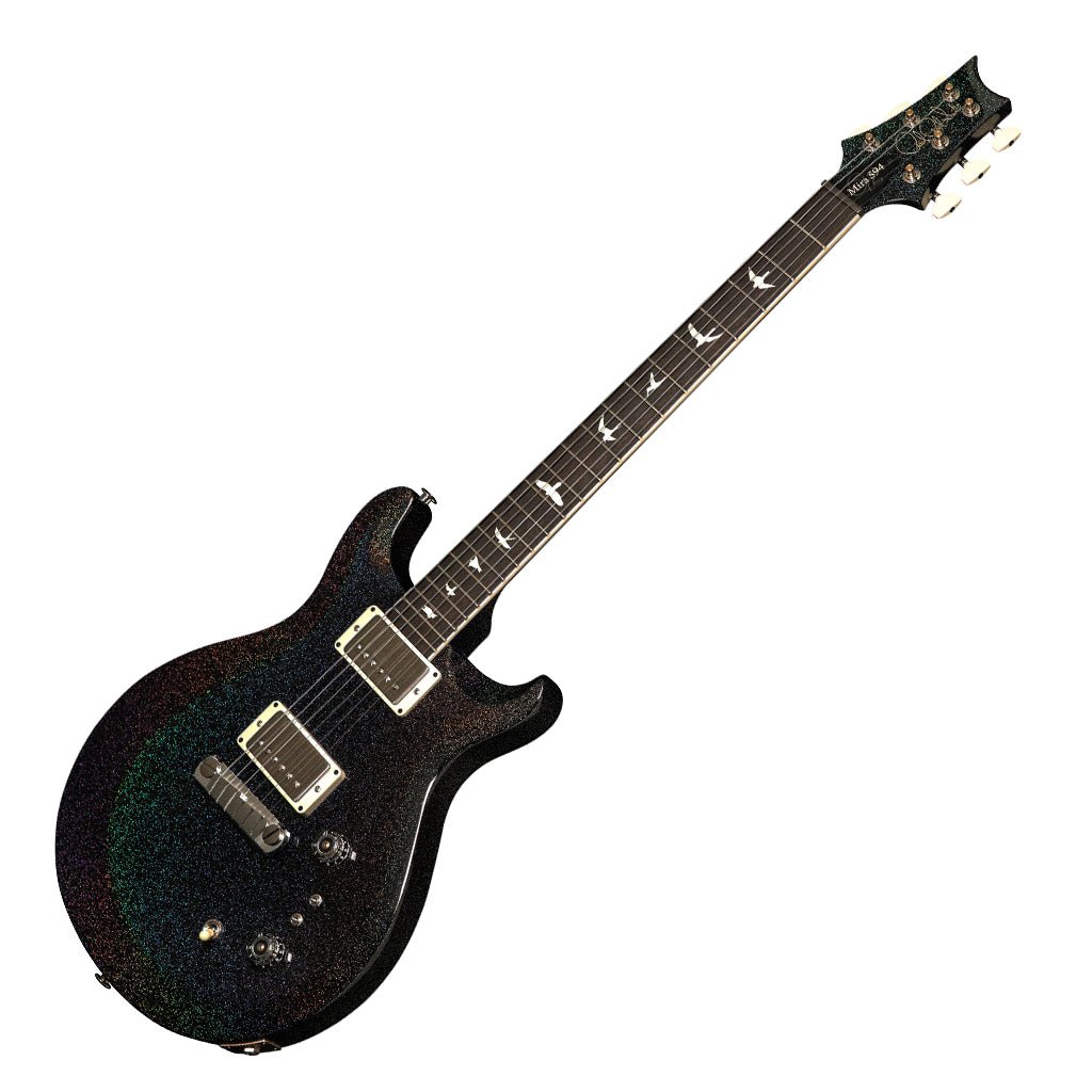 PRS S2 Mira 594 Electric Guitar - Black Rainbow Holoflake Electric Guitars Sky Music