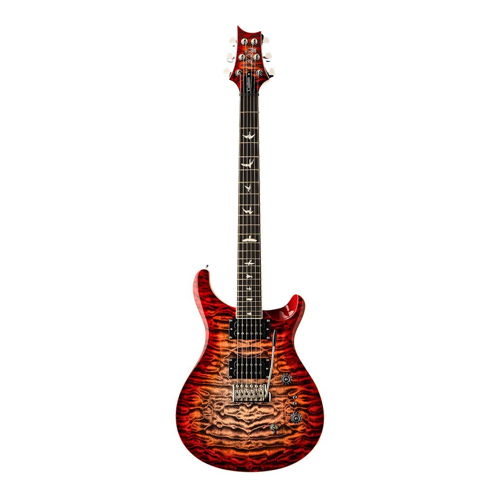 PRS SE Custom 24 08 Quilt - Charcoal Cherry Burst Electric Guitars Sky Music