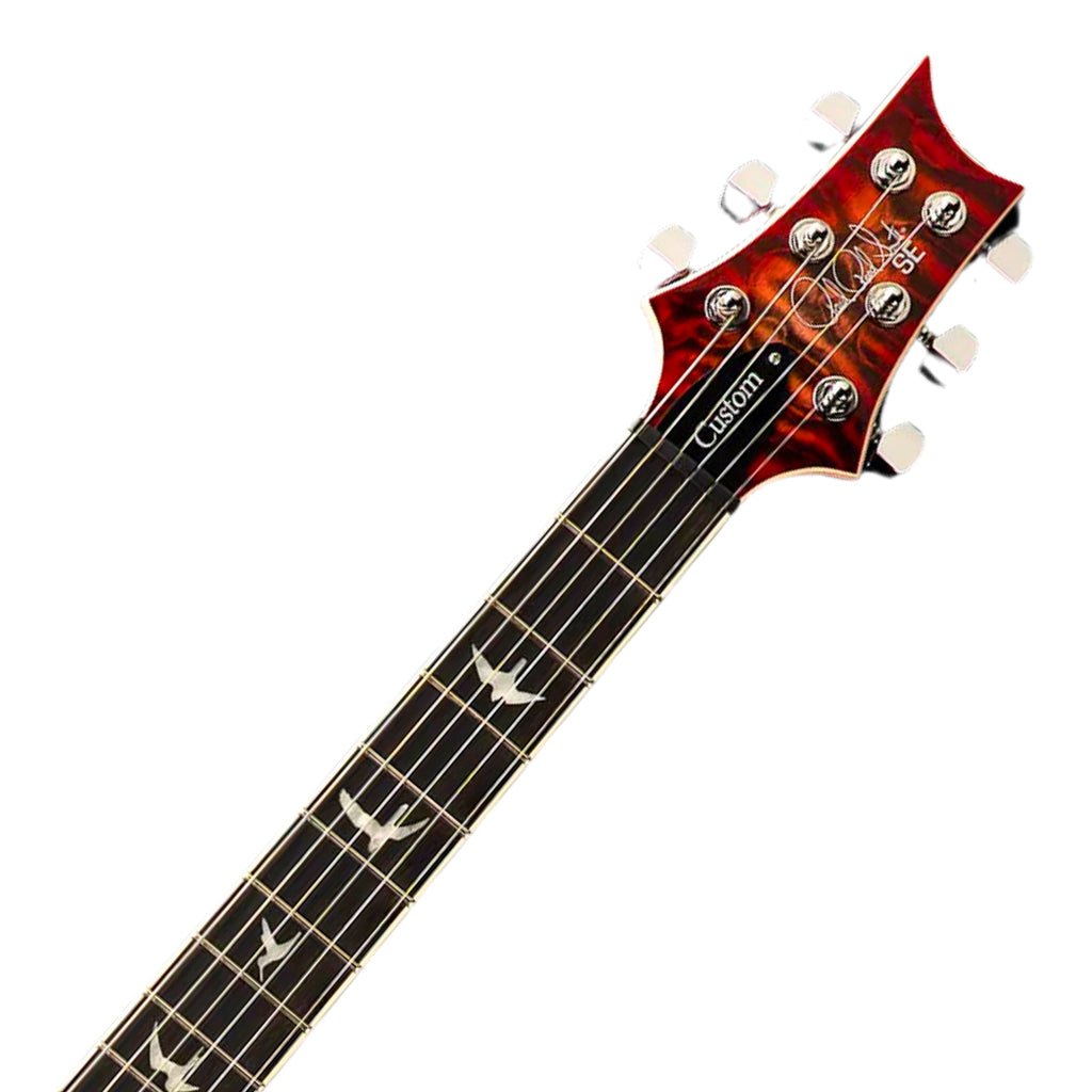 PRS SE Custom 24 08 Quilt - Charcoal Cherry Burst Electric Guitars Sky Music