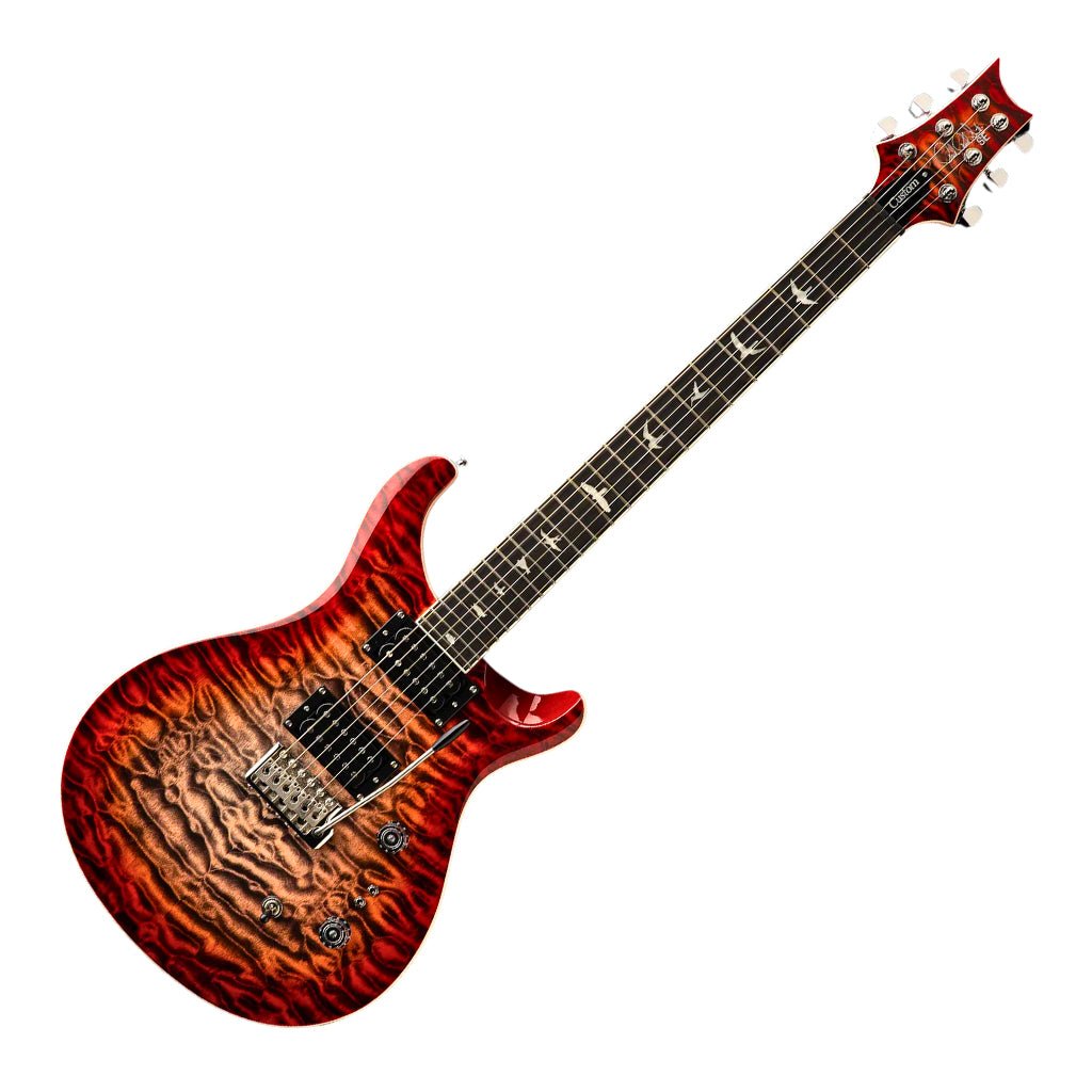 PRS SE Custom 24 08 Quilt - Charcoal Cherry Burst Electric Guitars Sky Music