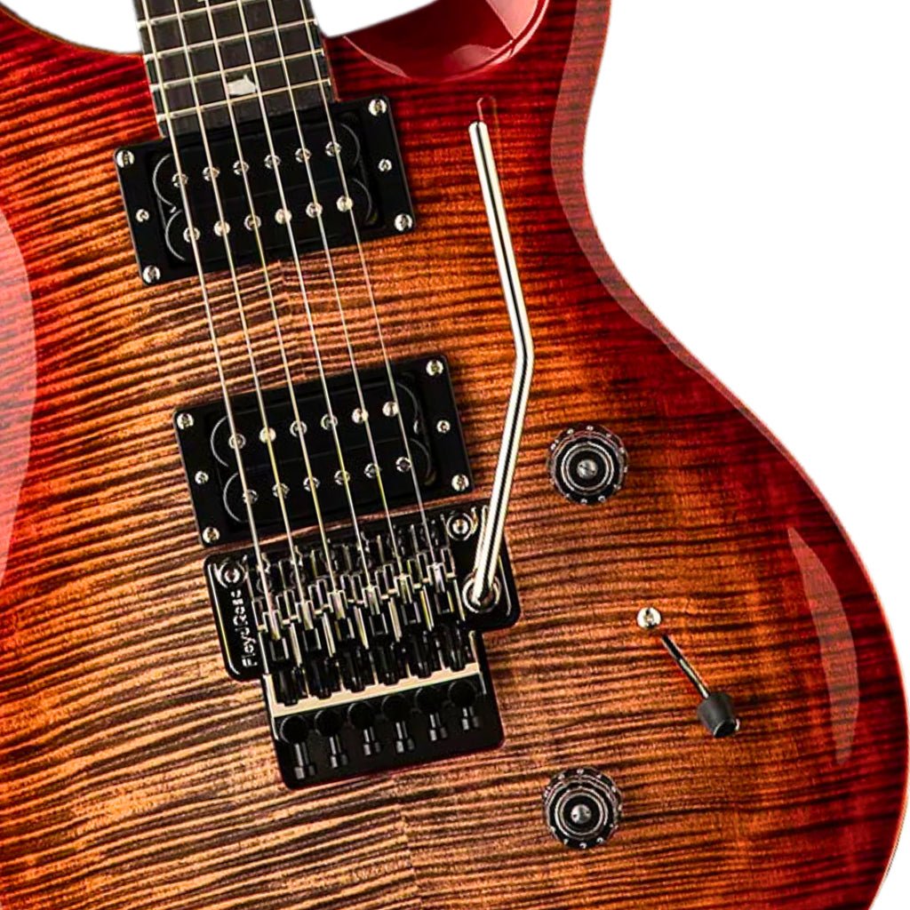 PRS SE Custom 24 Floyd - Charcoal Cherry Burst Electric Guitars Sky Music