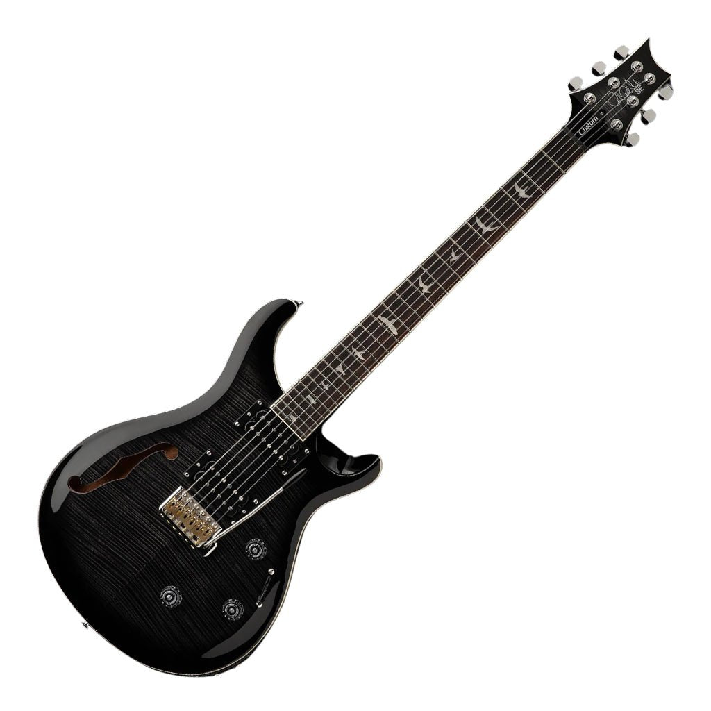 PRS SE Custom 24 Semi Hollow Piezo - Charcoal Burst Electric Guitars Sky Music