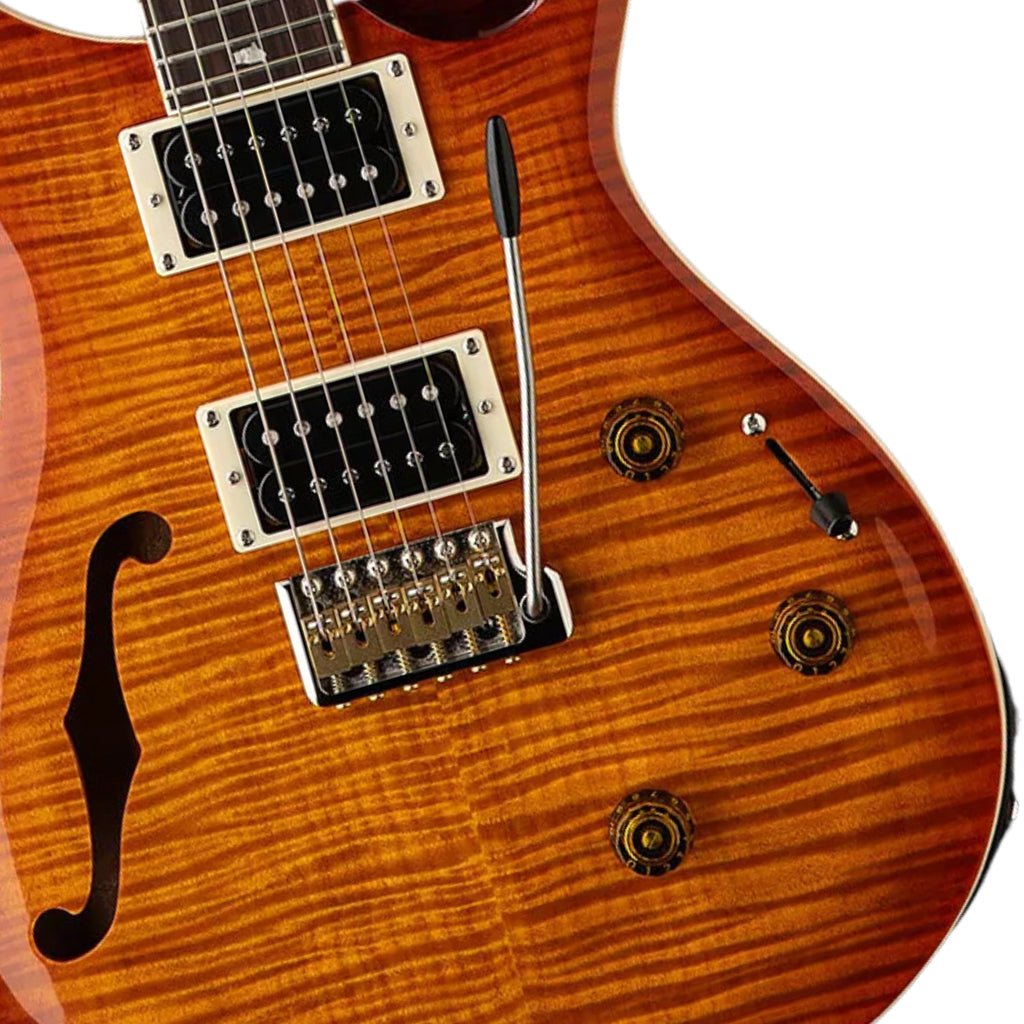 PRS SE Custom 24 Semi Hollow Piezo - Vintage Sunburst Electric Guitars Sky Music