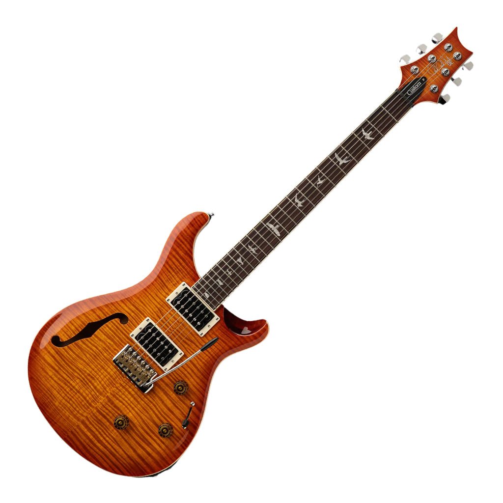 PRS SE Custom 24 Semi Hollow Piezo - Vintage Sunburst Electric Guitars Sky Music