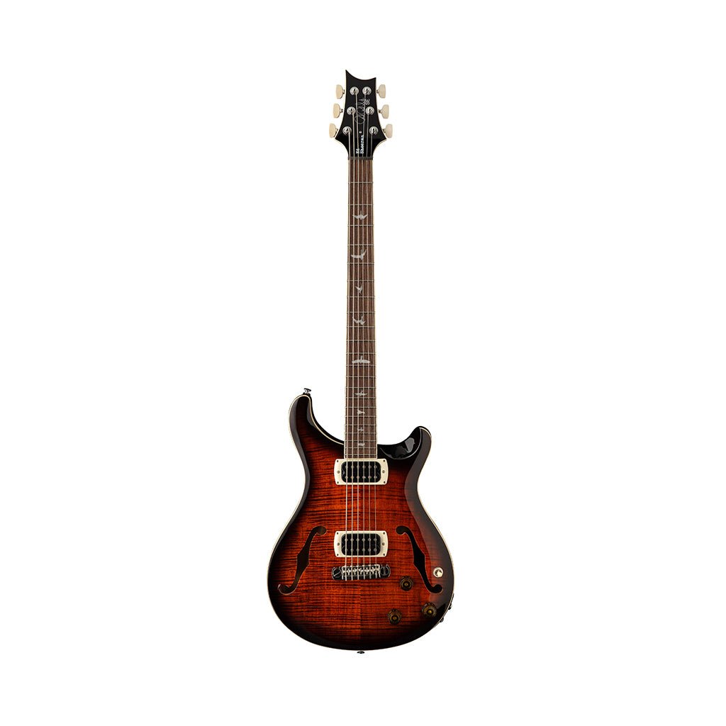 PRS SE Ed Sheeran Hollowbody I Piezo Baritone Electric Guitar - Orange Tiger Smokeburst Electric Guitars Sky Music